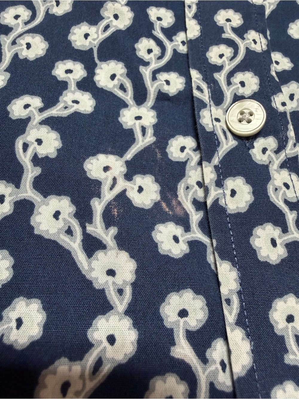 UNTUCKit Navy White Floral Hawaiian Button Down Shirt Mens 3XL Beach Vacation - Picture 10 of 11